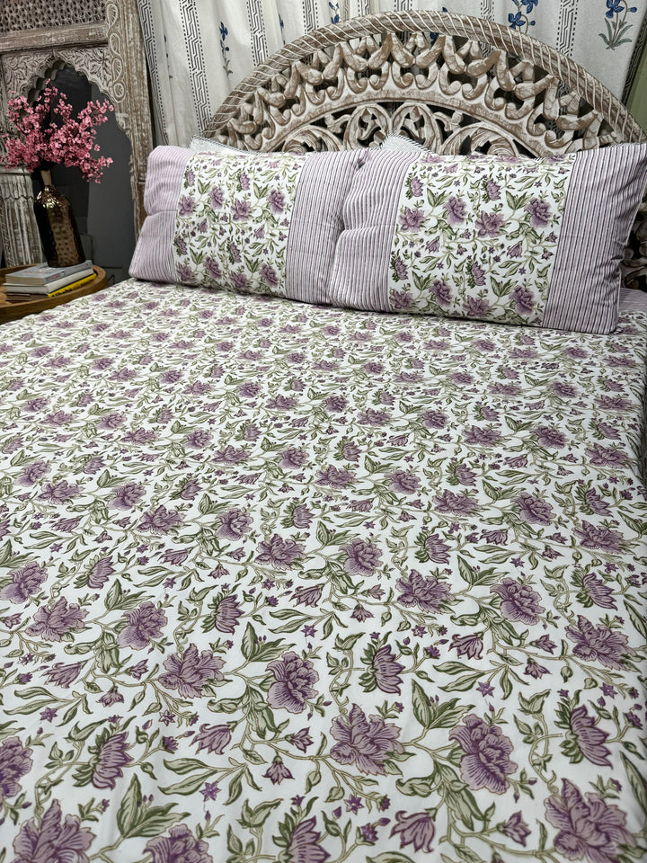 Hand Block Cotton Bedsheet | - The Decor Central