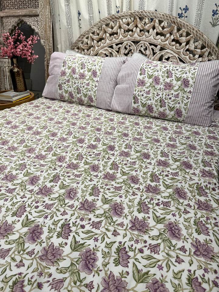 Hand Block Cotton Bedsheet | - The Decor Central