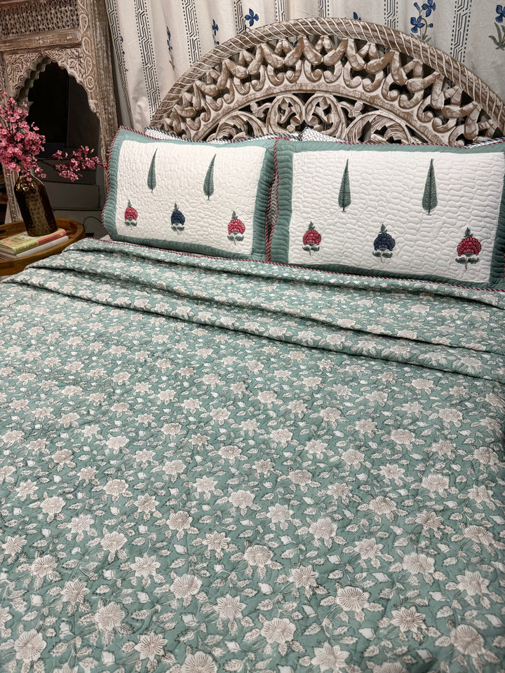 Hand Block Mulmul Cotton Bedspreads | Meher Bedspreads - The Decor Central