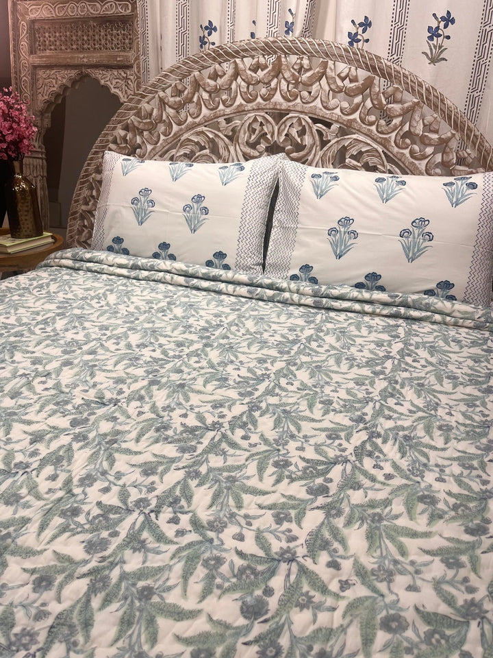 Lily Blue Bedding Set - The Decor Central