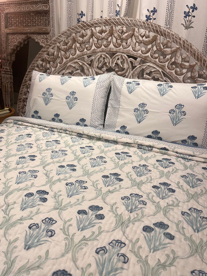 Lily Blue Bedding Set - The Decor Central