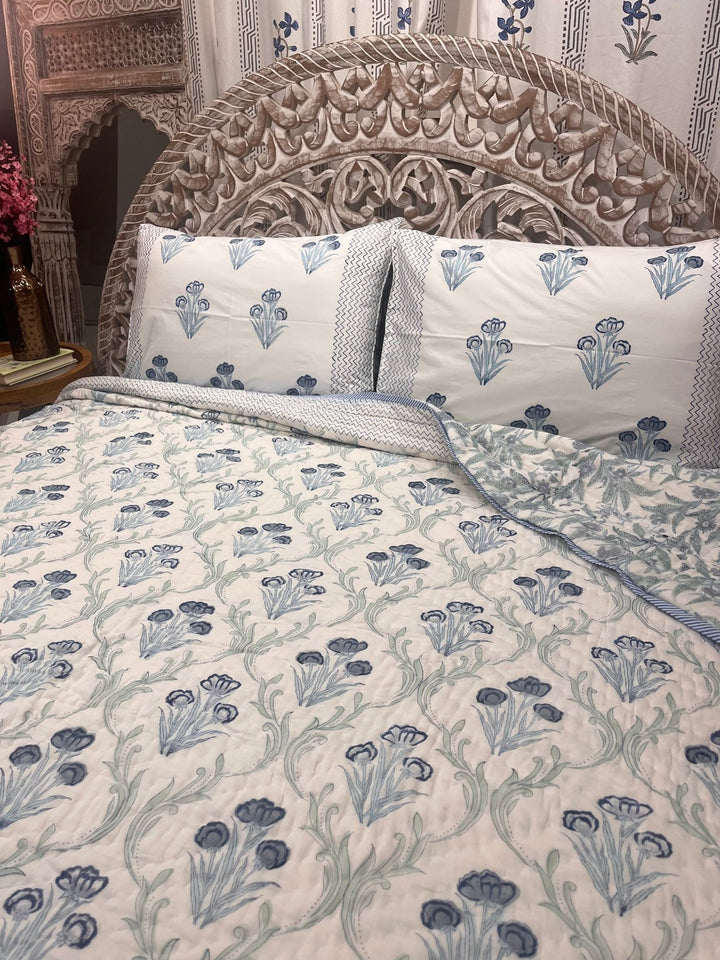 Lily Blue Bedding Set - The Decor Central